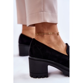 Vinceza Dámské semišové vysoké podpatky Sanya v černé barvě černá 2