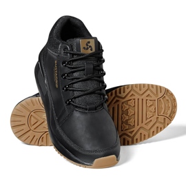 Černé kožené pánské boty, tenisky Cruiser Bustagrip černá 5