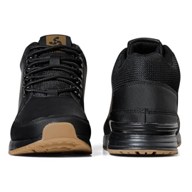 Černé kožené pánské boty, tenisky Cruiser Bustagrip černá 4