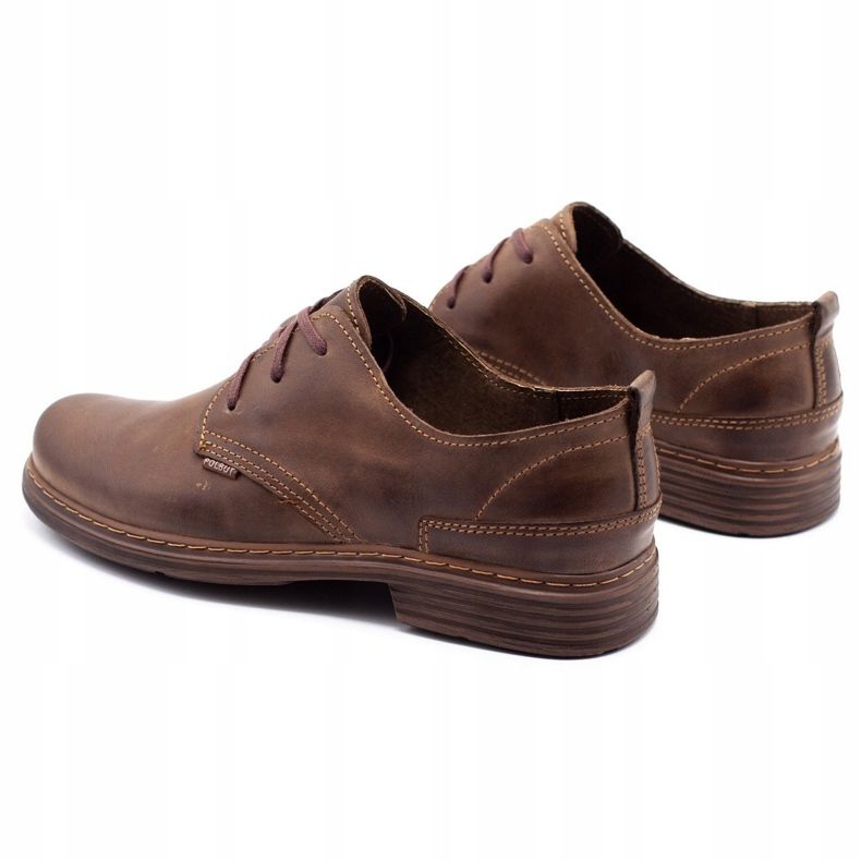 Polbut Pánské kožené boty 191k hnědé hnědý 2