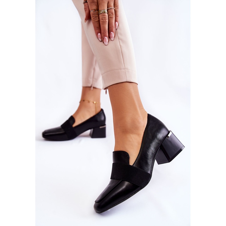 Módní kožené lodičky La.Fi 230033B-PU Černá černý 2