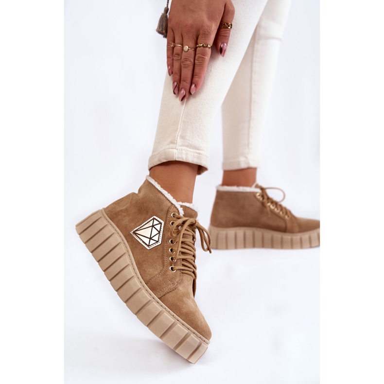 Lewski Shoes Semišové sportovní boty Vázané boty Lewski 3252 / N Béžová béžový 2