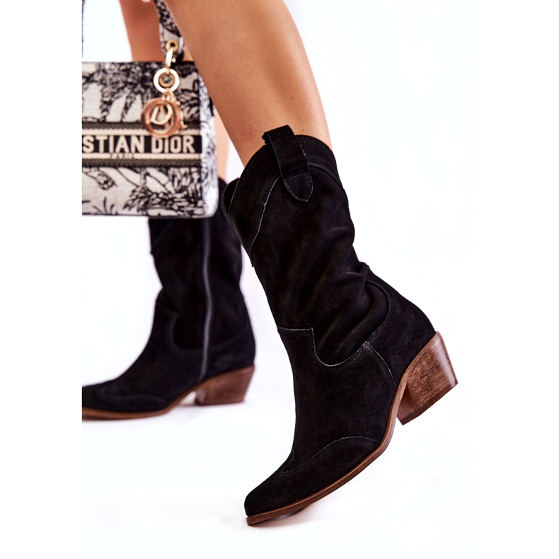 Lewski Shoes Semišové boty Kovbojské boty Lewski Boty 3198 Black černá 2