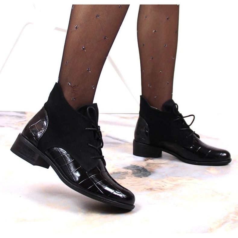 Šněrovací boty Jezzi W JEZ299C černá 2