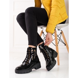 Goodin Módní trapery s ozdobnými zipy černý 1