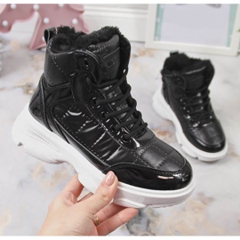 Dámská sportovní obuv, metalická, zateplená černá Vinceza 1