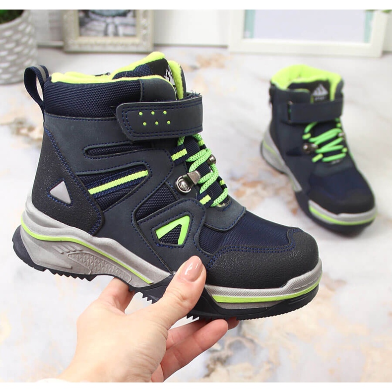 News Chlapecké boty zateplené ovčí vlnou tmavě modrá Novinky černá námořnická modrá zelená 1