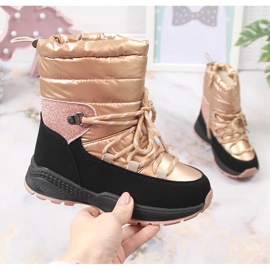 News Dívčí sněhule, zateplené ovčí vlnou, zlaté Novinky černá zlatý 1