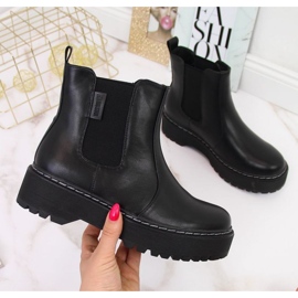 Zateplené boty Chelsea Big Star II274101, černé černá 1