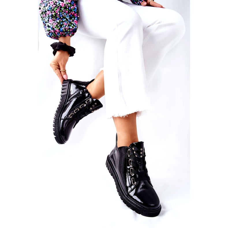 Lakované boty Sergio Leone PB210 černé černá 2