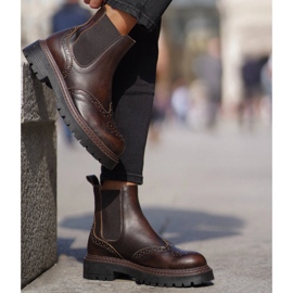 Marco Shoes Boty Marco Chelsea hnědý 1