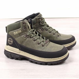 Pánské turistické boty Khaki Big Star KK174119 zelený 1