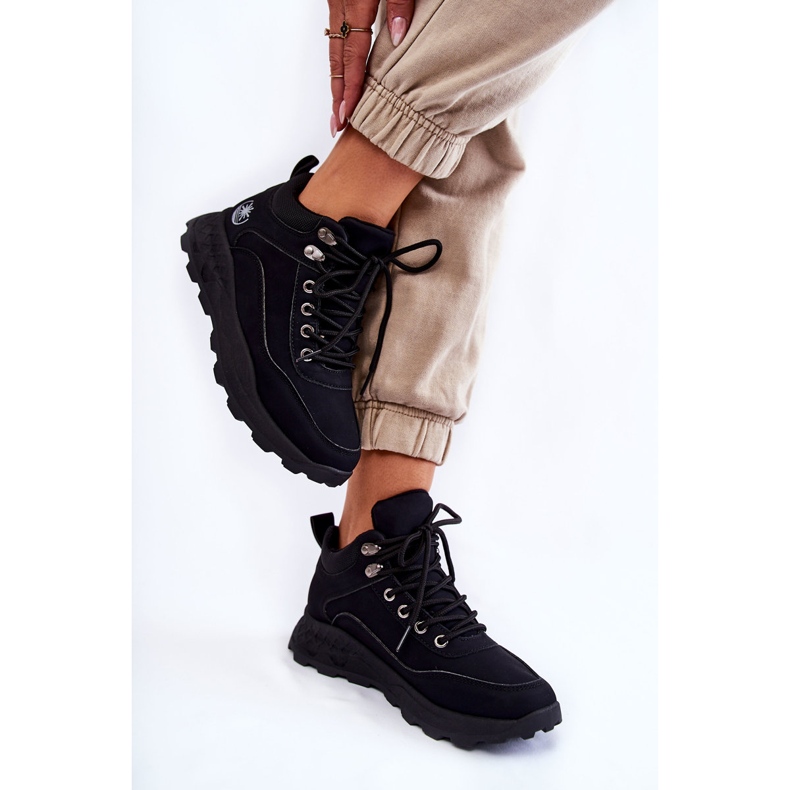 Dámské zateplené trekové boty Otto Black Trappers černá 2