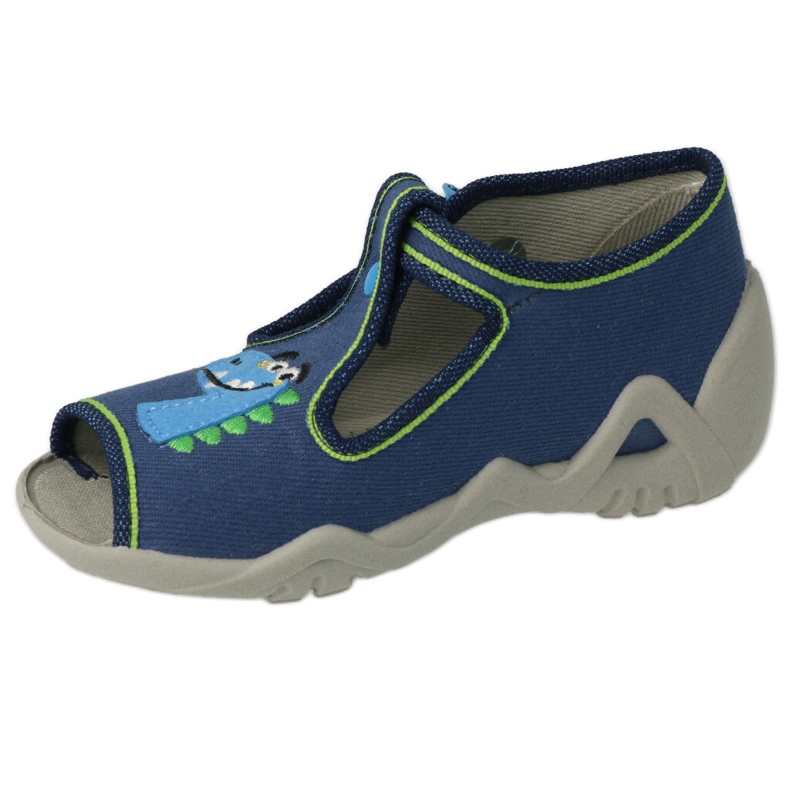 Dětské pantofle Befado se zapínáním 217P116, tmavě modrá modrý 2