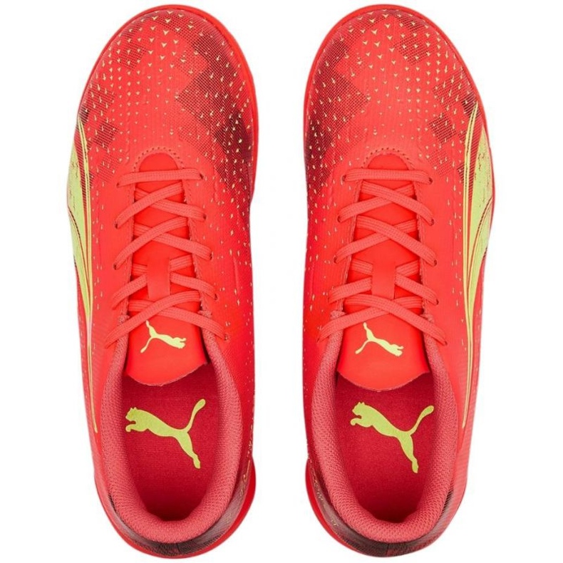 Kopačky Puma Ultra Play It Jr 106927 03 červené pomeranče a červené 1