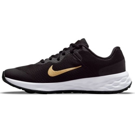Běžecké boty Nike Revolution 6 Jr DD1096 002 černá zlatý 1 Běžecké boty Nike Revolution 6 Jr DD1096 002 černá zlatý 1
