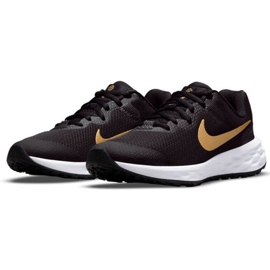 Běžecké boty Nike Revolution 6 Jr DD1096 002 černá zlatý 2