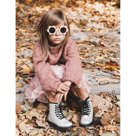 FR1 Dětské holínky teplé se zipem lakovaný stříbrný goopy 1 FR1 Dětské holínky teplé se zipem lakovaný stříbrný goopy 1