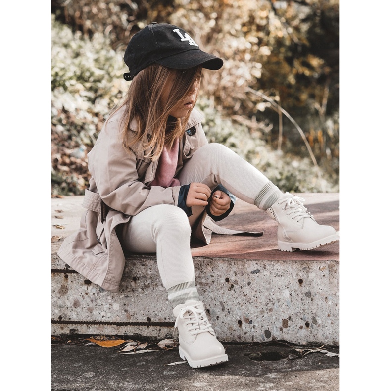 Dětské zateplené boty Trappers Světle béžové Dexter béžový 1