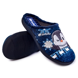 Dámské domácí pantofle Penguins Inblu EC-81-004 Navy Blue modrý 1