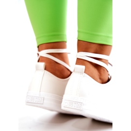 Nízké kožené tenisky Big Star JJ274007 Bílé bílý 4