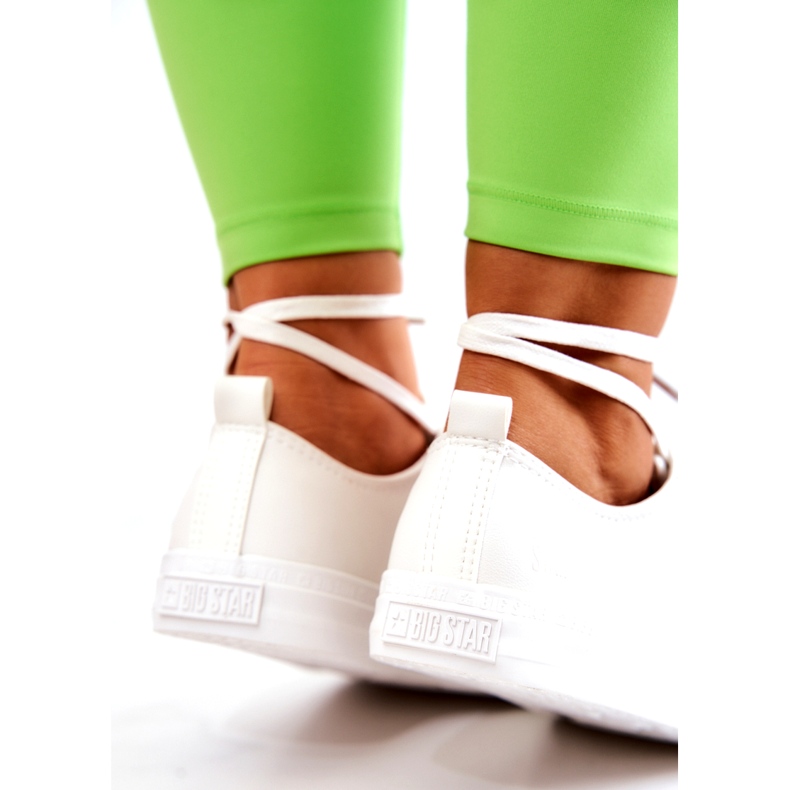 Nízké kožené tenisky Big Star JJ274007 Bílé bílý 4
