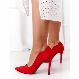 Dámské semišové semišové červené S.Barski Ziger 4