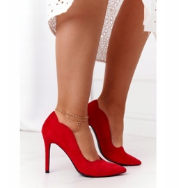 Dámské semišové semišové červené S.Barski Ziger 2