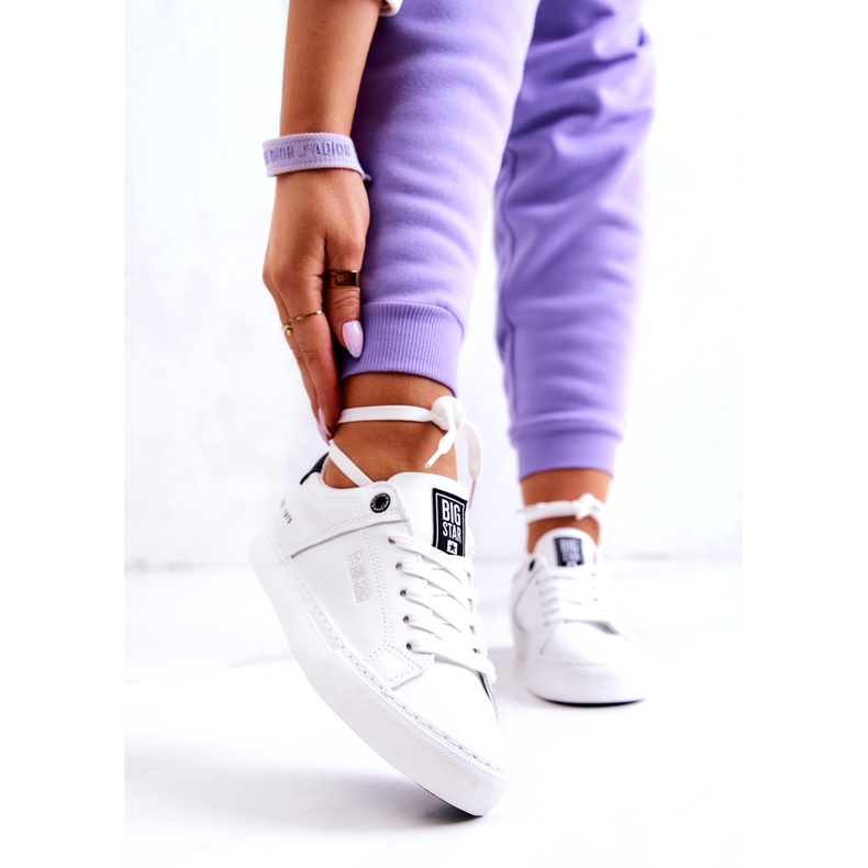 Kožené tenisky Big Star JJ274211 bílé a černé bílý 1