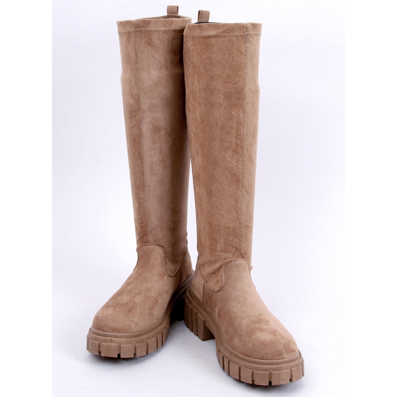 BM Semišové boty se silnou Cards Khaki podrážkou 1