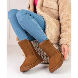 Dámské hnědé vysoké sněhule Big Star KK274616 hnědý 1 Dámské hnědé vysoké sněhule Big Star KK274616 hnědý 1