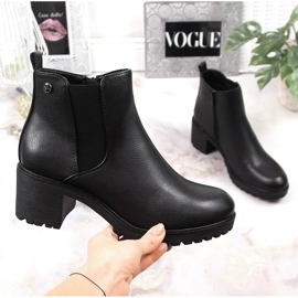 Dámské kozačky Jodhpur kozačky na sloupku zateplené černé Sergio Leone černá 1