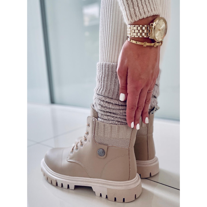 BM Dámské traperské boty Atomic Beige béžový 1