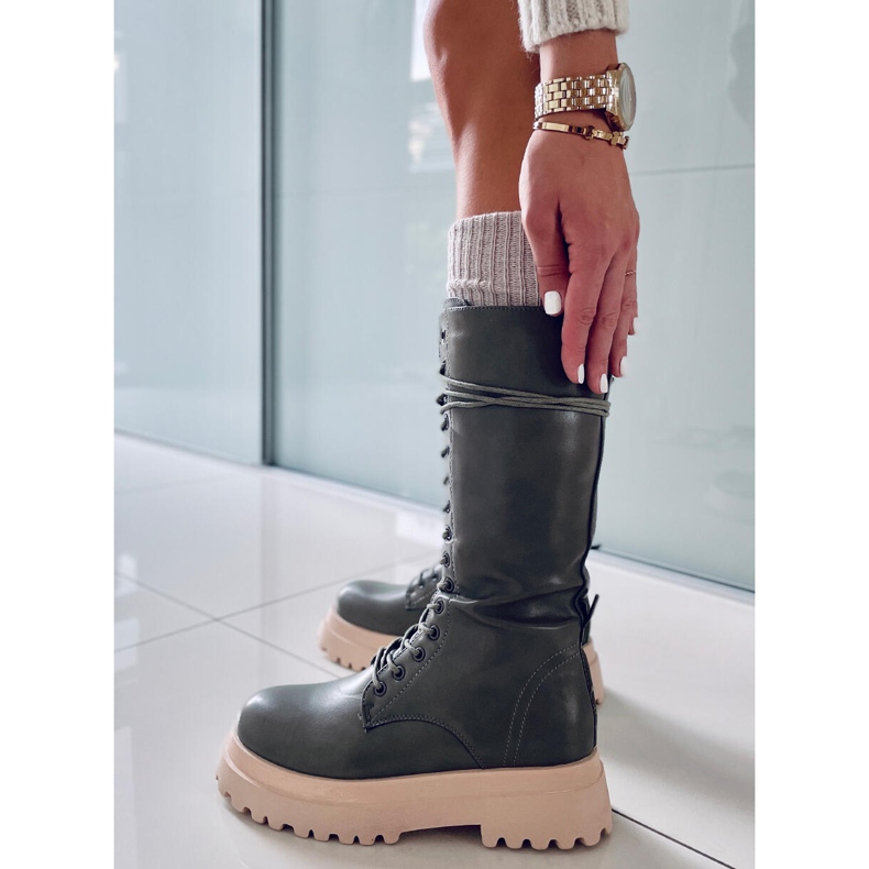 BM Zelené šněrovací boty Zona zelená 1