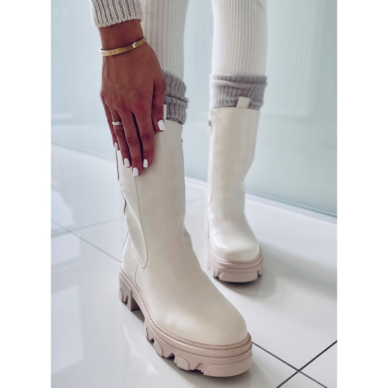 BM Vysoké Chelsea boty Parade Beige béžový 2 BM Vysoké Chelsea boty Parade Beige béžový 2