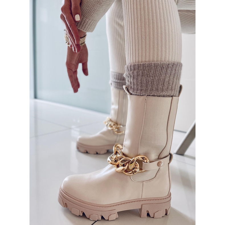 BM Vysoké Chelsea boty Parade Beige béžový 1 BM Vysoké Chelsea boty Parade Beige béžový 1