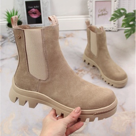 Kožené, semišové boty Jodhpur, zateplené béžové Filippo béžový 2 Kožené, semišové boty Jodhpur, zateplené béžové Filippo béžový 2