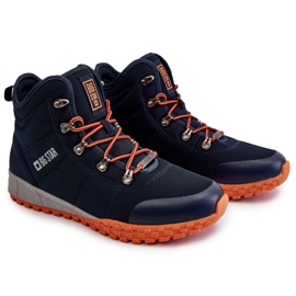 Pánské trekové boty Memory Foam Big Star KK174110 Navy Blue modrý 1