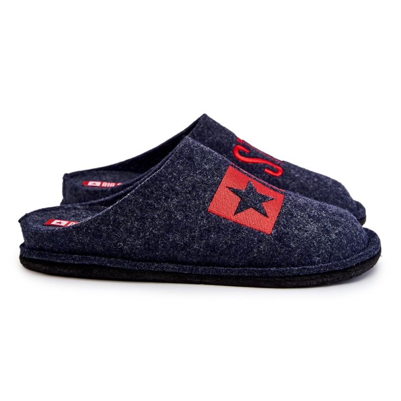 Klasické pánské pantofle Big Star KK176002 Navy Blue modrý 1