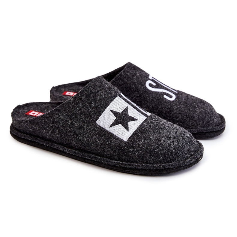 Klasické pánské pantofle Big Star KK176003 Black černý 1