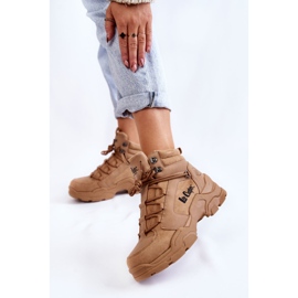 Dámská trekingová obuv Trappers Lee Cooper LCJ-22-31-1442 Hnědá béžový 2
