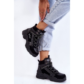 Dámská trekingová obuv Trappers Lee Cooper LCJ-22-31-1441 Černá černý 2