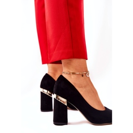 Dámský semiš Lewski Pumps 3117 Black černý 4