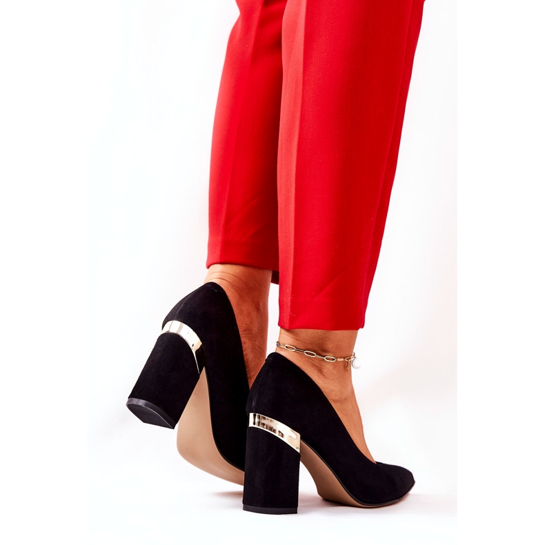 Dámský semiš Lewski Pumps 3117 Black černý 3