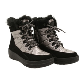 Dámské sněhové boty Caprice Waterproof 9-26240-29 032 Black/Taupe černý 5