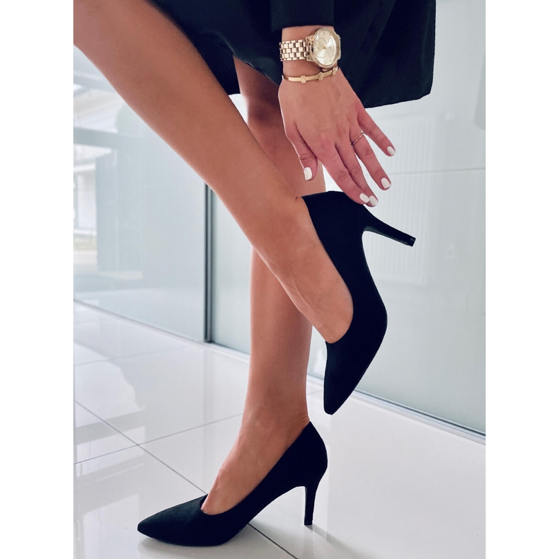 BM Klasické dámské vysoké podpatky Eurielle Black černá 1