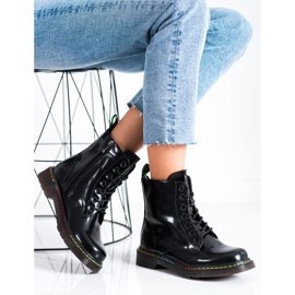 Weide Černé šněrovací boty černý 2