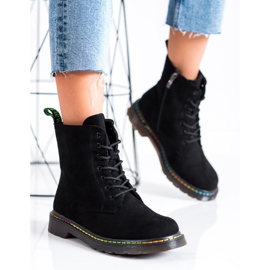 Weide Černé šněrovací boty černý 2