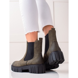 Chelsea boty vyrobené z eko kůže od Sergio Leone zelená 2