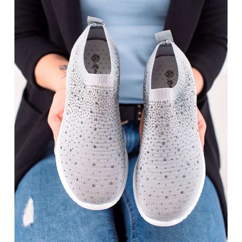 W. Potocki Tenisky S Krystaly Potocki šedá 1